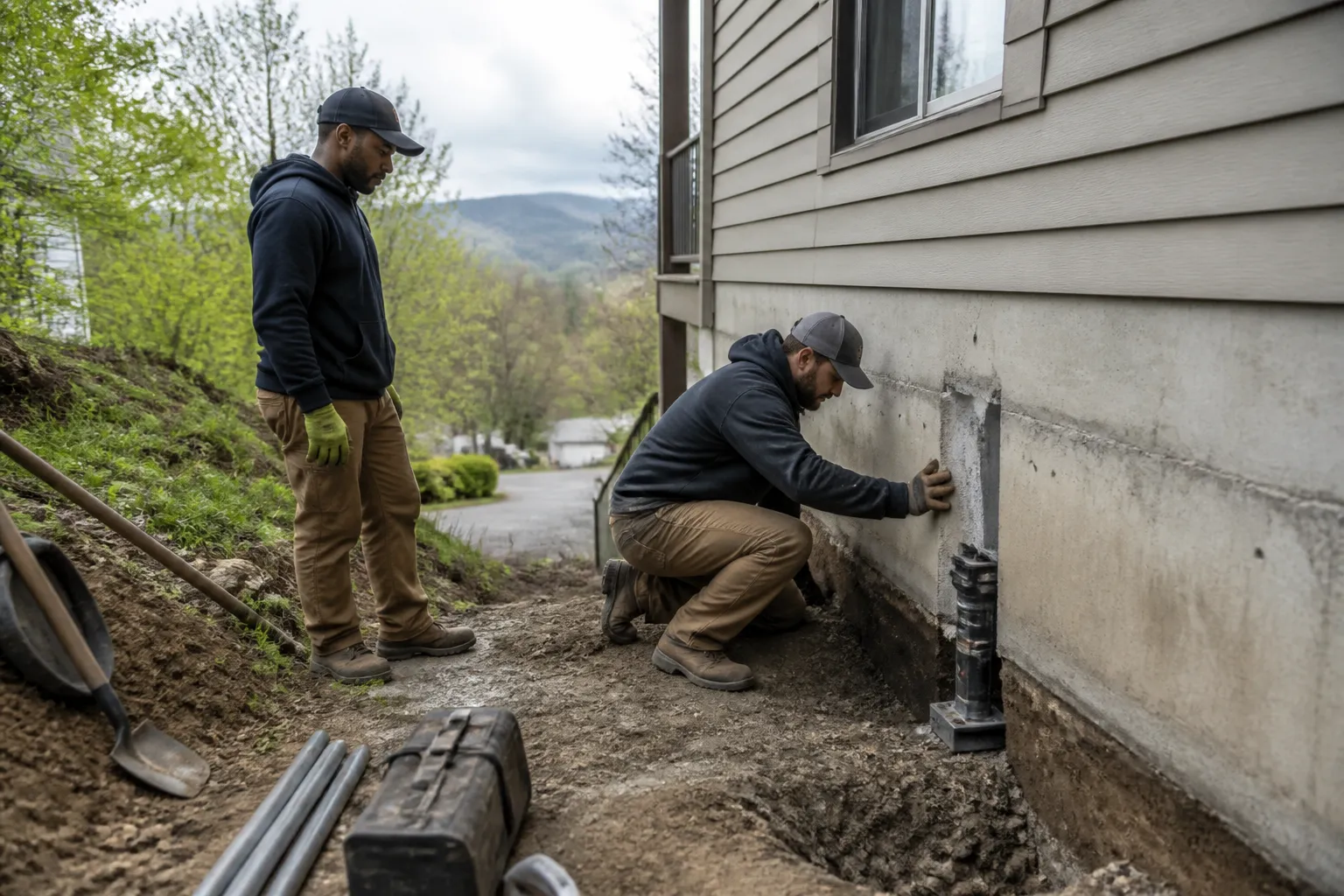 Foundation Repair Jobsite